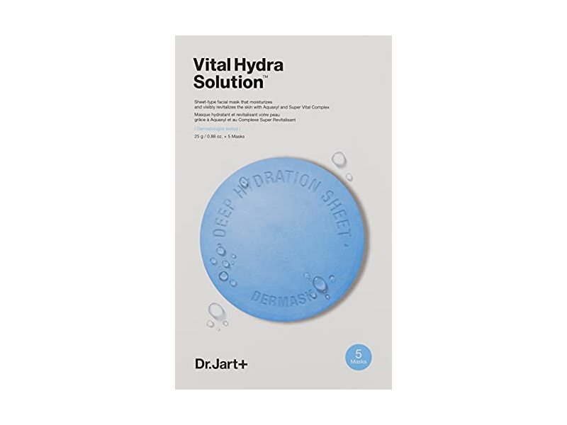 Dr. Jart+ Vital Hydra Solution Sheet Mask, 0.86 oz/25 g, 5 Count