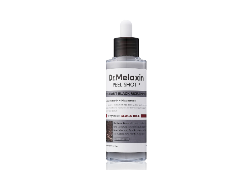 Dr. Melaxin Peel Shot Exfoliant Black Ampoule, 2.7 fl oz/80 mL