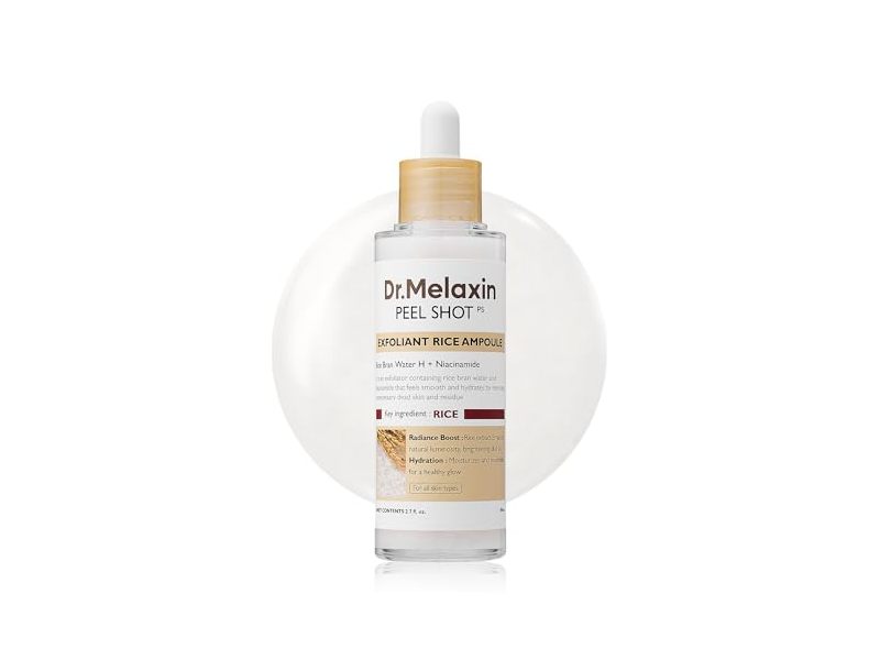 Dr.Melaxin Peel Shot Face and Body Scrub, Rice Bran Water & Niacinamide, 2.7 fl oz/80 mL