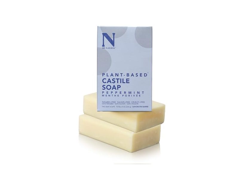 Dr. Natural Plant-Based Castile Soap, Peppermint, 8 oz/226 g, Pack Of 2