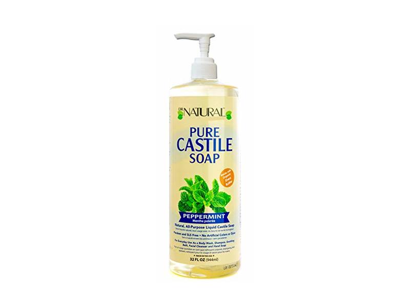 Dr. Natural Pure Castile Liquid Soap, Peppermint, 32 fl oz/944 mL