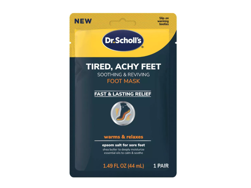Dr. Scholl's Tired Achy Feet Soothing & Reviving Foot Mask, 1.49 fl oz/44 mL, 1 Pair, Pack Of 3