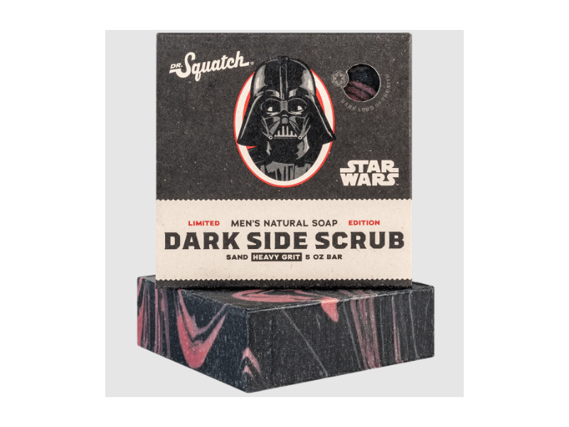 Dr. Squatch Dark Side Scrub Bar Soap, Star War, Heavy Grit, 5 oz