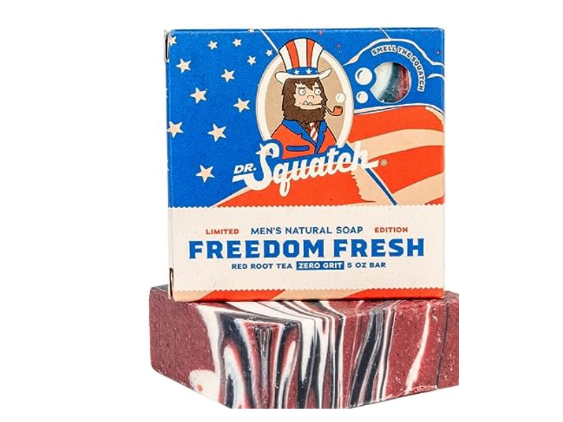 Dr Squatch Freedom Fresh Men's Natural Soap, Red Root Tea, 5 oz