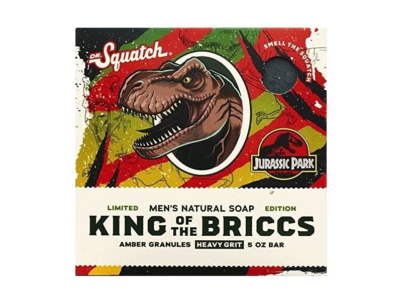 Dr. Squatch Jurassic Park Natural Bar Soap, King Of The Briccs, 5 oz/141 g