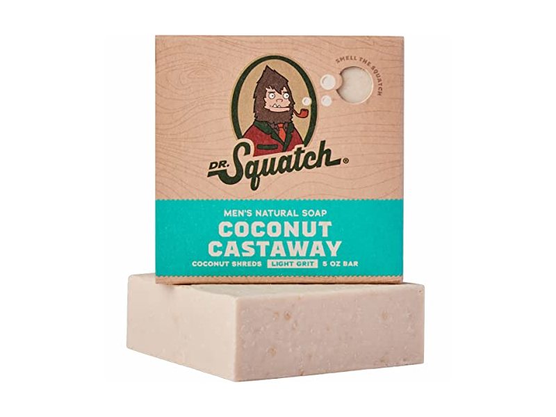 Dr. Squatch Men's Natural Bar Soap, Coconut Castaway, 5 oz
