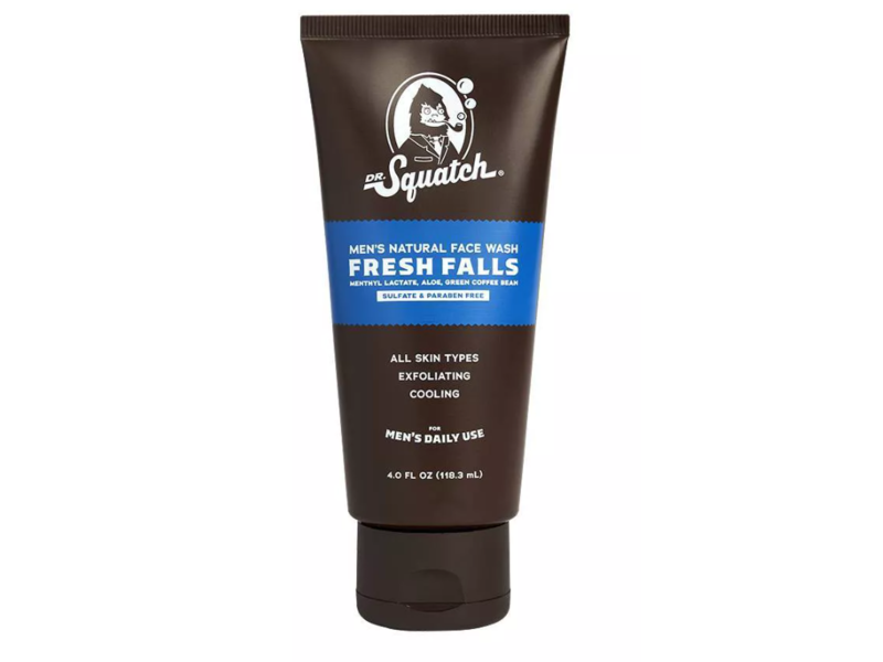 Dr Squatch Men's Natural Face Wash, Fresh Falls, 4.0 fl oz/118.3 mL