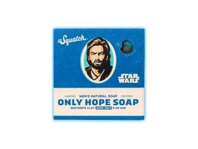 Dr. Squatch Men's Natural Only Hope Soap, Star Wars, Bentonite Clay, 5 oz