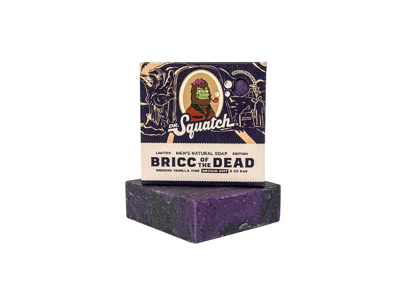 Dr. Squatch Men's Natural Soap, Bricc Of The Dead, Medium Grit, 5 oz