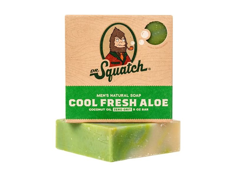 Dr. Squatch Men's Natural Soap, Cool Fresh Aloe, 5 oz