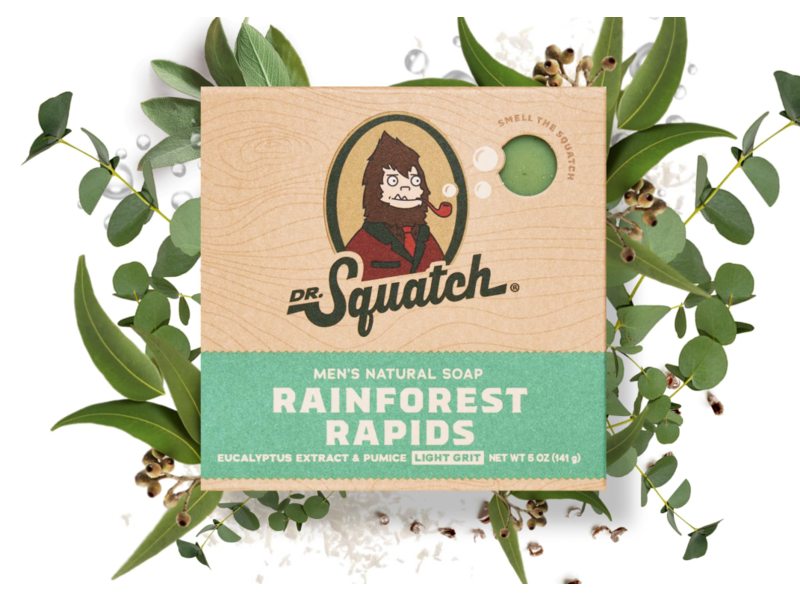 Dr. Squatch Men's Natural Soap, Rainforest Rapids, 5 oz/141 g