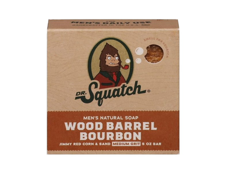 Dr Squatch Men's Natural Soap, Wood Barrel Bourbon, 5 oz/141 g