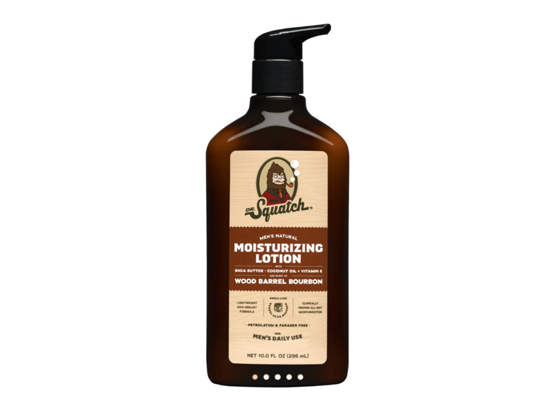 Dr. Squatch Moisturizing Lotion, Wood Barrel Bourbon, 10 fl oz/295 mL