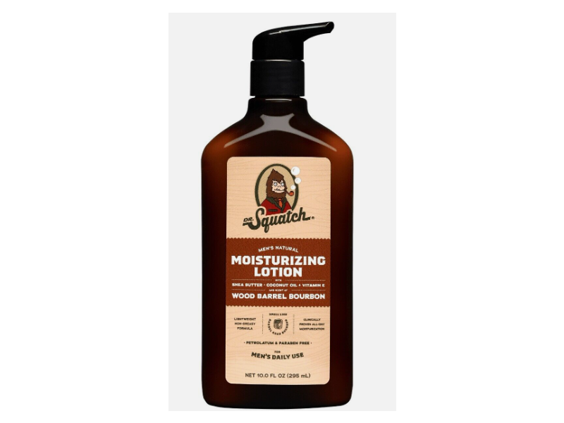 Dr. Squatch Natural Moisturizing Lotion, Wood Barrel Bourbon, 10 fl oz/295 mL