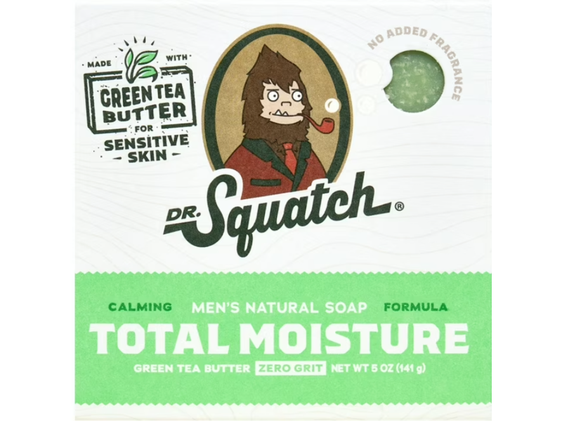 Dr.Squatch Total Moisture Natural Soap, Green Tea Butter, 5 oz/141 g