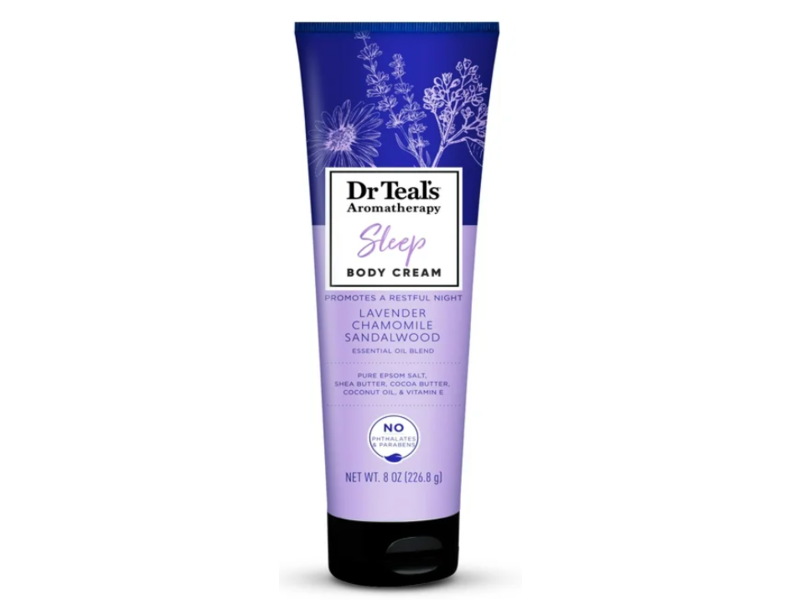 Dr Teal's Aromatherapy Sleep Body Cream, Lavender + Chamomile & Sandalwood, 8 oz/226.8 g