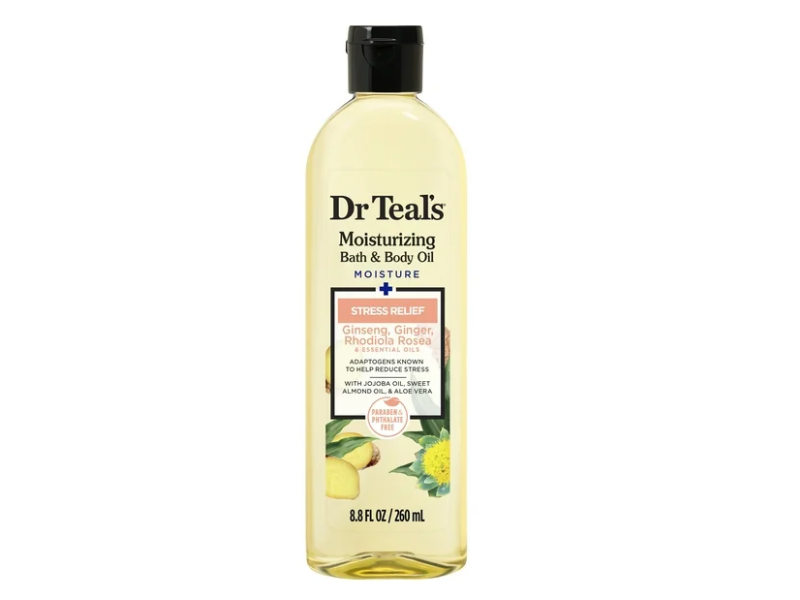 Dr Teal's Moisture + Stress Relief Bath & Body Oil, 8.8 fl oz/260 mL