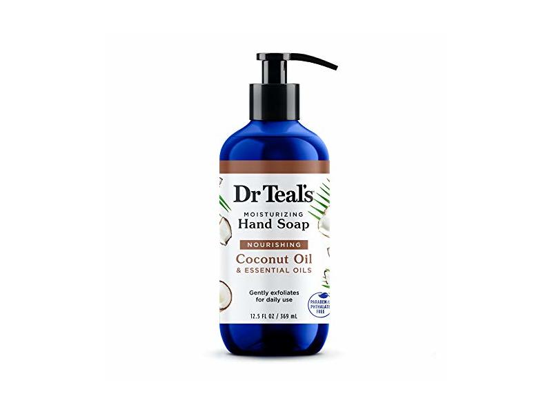 Dr Teal's Moisturizing Hand Soap, Coconut Oil & Essential Oils, 12.5 fl oz/369 mL