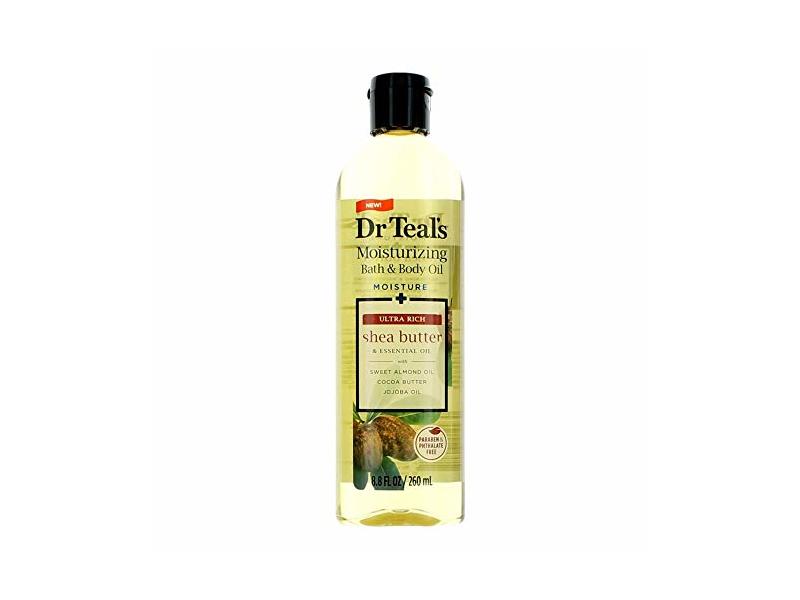 Dr Teal's Ultra Rich Moisturizing Bath & Body Oil, Shea Butter & Essential Oil, 8.8 fl oz/260 mL