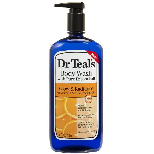 Body Wash With Pure Epsom Salt - Glow And Radiance With Vitamin C And Citrus Essential Oil