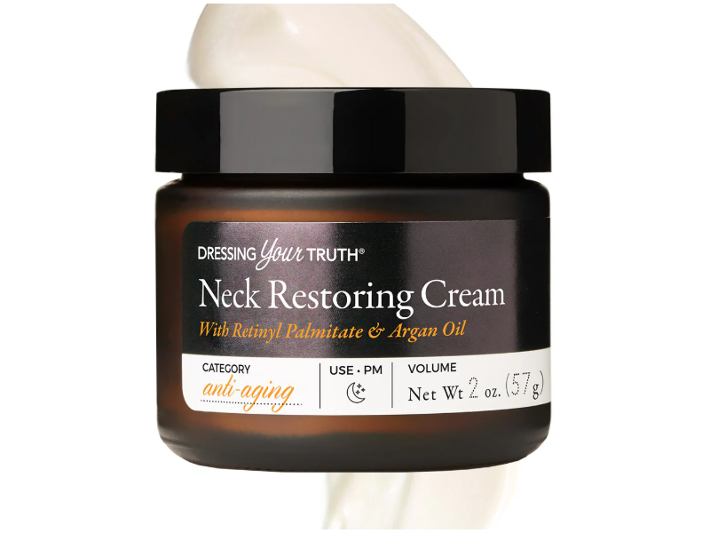 Dressing Your Truth Neck Restoring Cream, Retinol Palmitate & Argan Oil, 2 oz/57 g