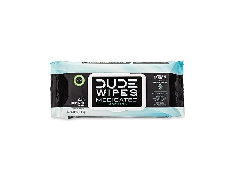 Dude Flushable Wipes, 48 Count