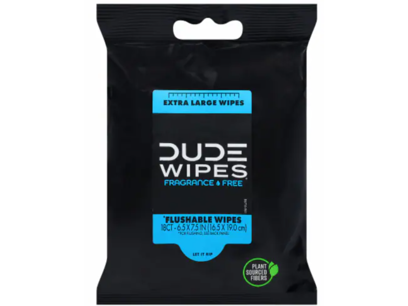 Dude Wipes Flushable Wipes, 18 Count, Pack Of 6