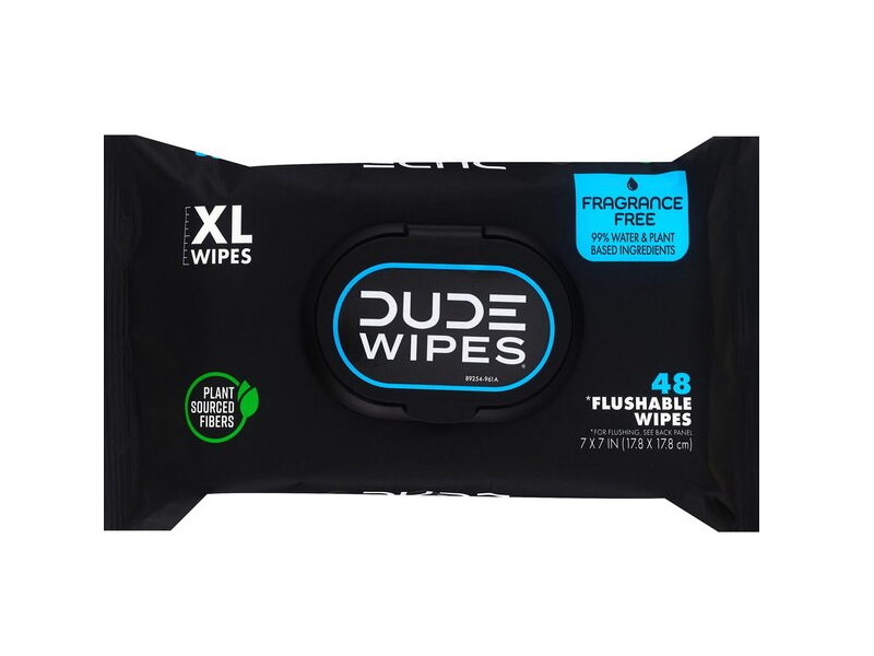 Dude Wipes Flushable Wipes, Fragrance Free, 48 Count