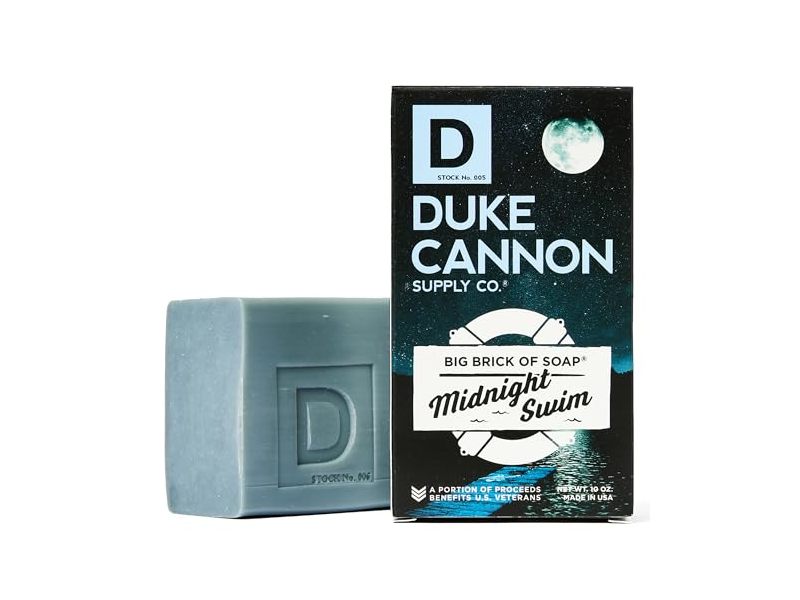 Duke Cannon Big Ass Brick Of Soap Bar Soap, Midnight Swim, 10 oz