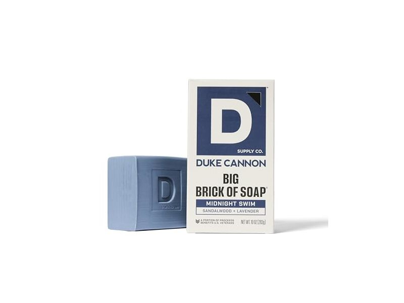 Duke Cannon Big Brick of Soap, Midnight Swim , 10 oz/283 g, ,Pack Of 3