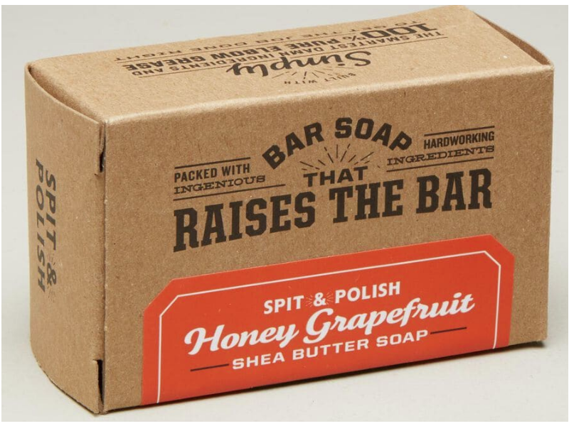 Duluth Trading Company Spit & Polish Shea Butter Soap, Honey Grapefruit, 5.5 oz