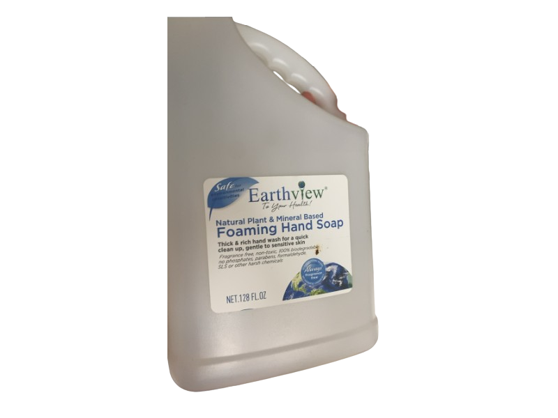 Earthview Natural Plant & Mineral Based Foaming Hand Soap, 128 fl oz/3.78 L