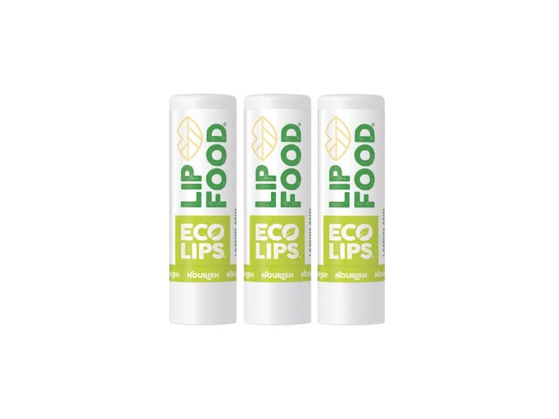 Eco Lips Lip Food Lip Balm, Lemon Spirulina, Pack Of 3