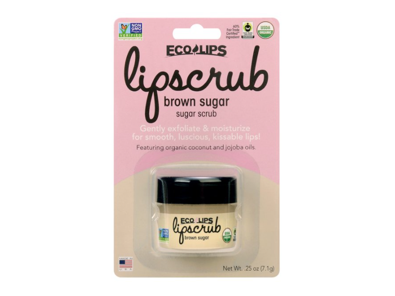 Eco Lips Lipscrub Brown Sugar Sugar Scrub, 0.25 oz