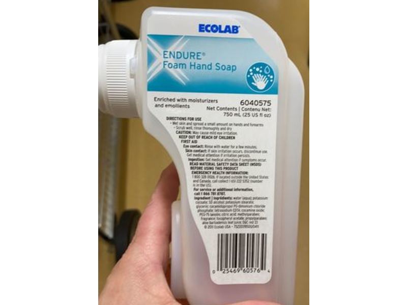 Ecolab Endure Foam Hand Soap, 25 fl oz/750 mL