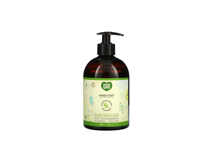 Ecolove Hand Soap, Cucumber, Parsley & Spinach, 500 mL