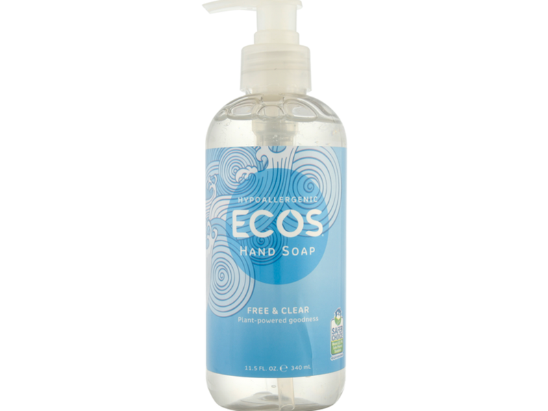 Ecos Hand Soap, Free & Clear, 11.5 fl oz/340 mL