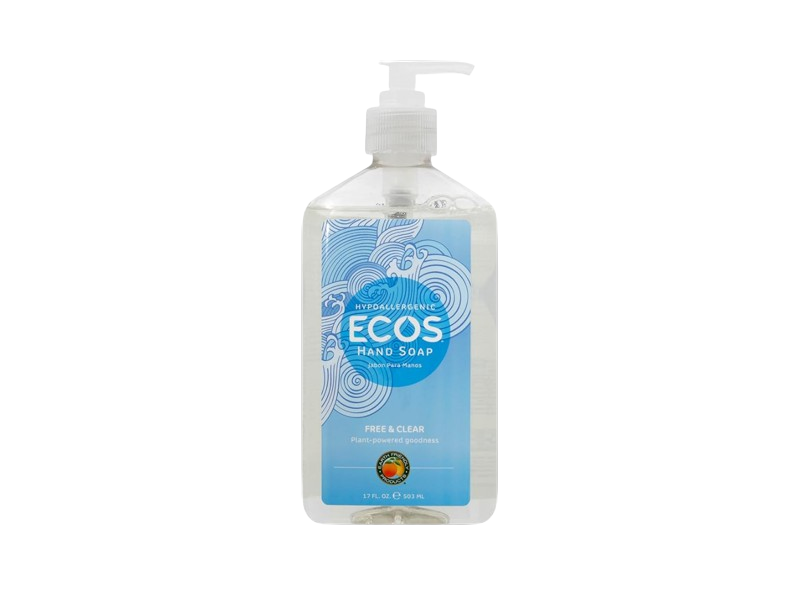Ecos Hand Soap, Free & Clear, 17 fl oz/503 mL