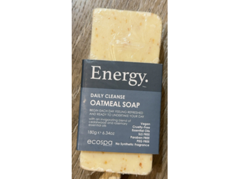 Ecospa Energy Daily Cleans Oatmeal Soap, 6.34 oz/180 g