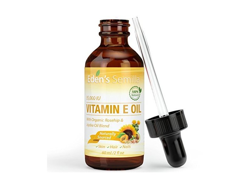 Eden's Semilla 100% Natural Vitamin E Oil - Organic Rosehip & Jojoba Blend - 2 OZ Bottle