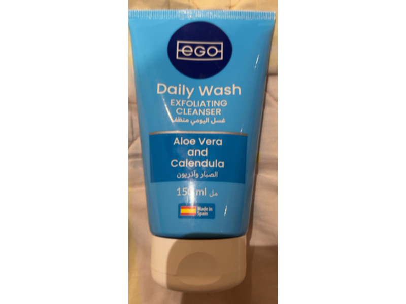 EGO Daily Wash Exfoliating Cleanser, Aloe Vera & Calendula, 150 mL