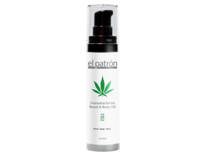 El Patron Cannabis Sativa Beard, Body & Tattoo Oil, 1 oz /30 ml