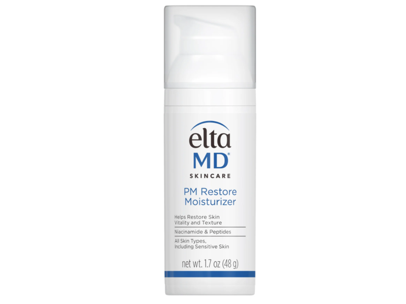 EltaMD PM Restore Moisturizer, Niacinamide & Peptides, 1.7 oz/48 g