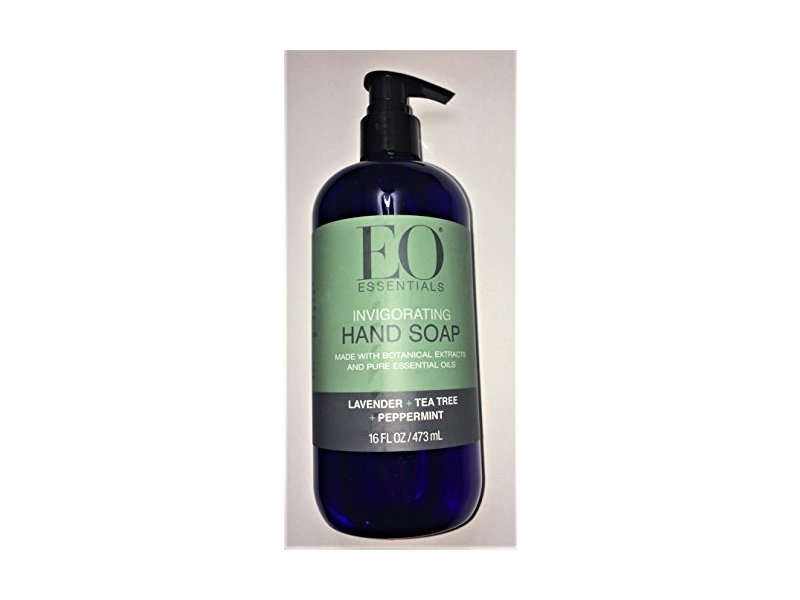 EO Essentials Invigorating Hand Soap, Lavender + Tea Tree + Peppermint, 1.6 fl oz/473 mL