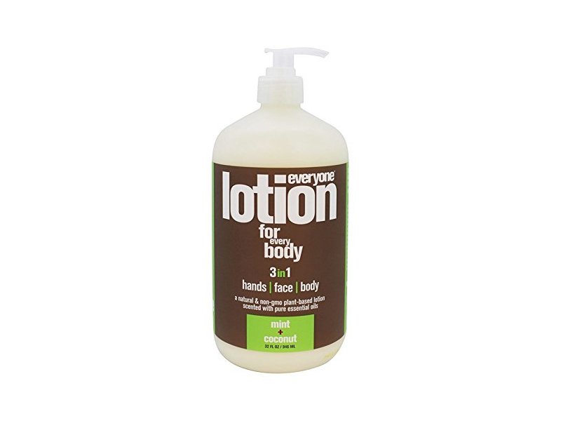 EO Products Everyone Lotion For Every Body 3-in-1, Mint & Coconut, 32 oz