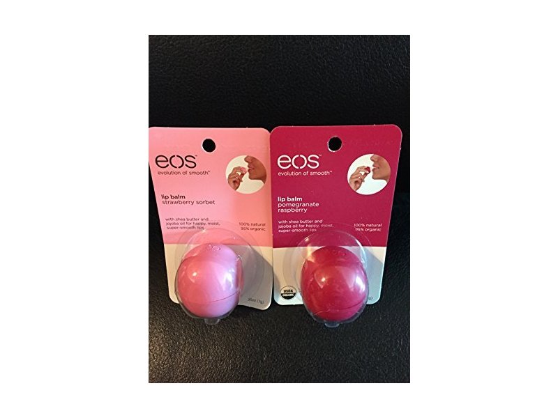 EOS Pomegranate Raspberry & Strawberry Sorbet Lip Balm 25 oz. each