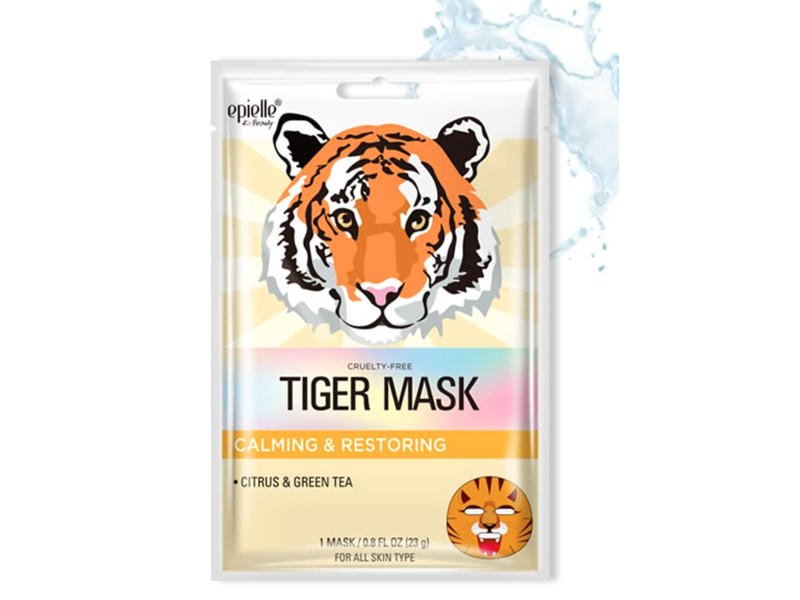 Epielle Calming & Restoring Tiger Mask, Citrus & Green Tea, 0.8 fl oz/23 g, 1 Count
