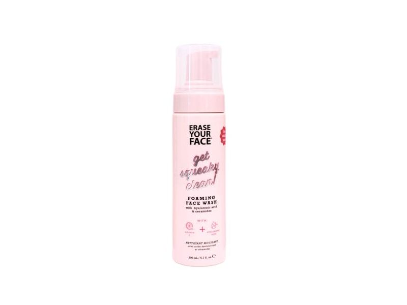 Erase Yor Face Faoming Face Wash, Get Squeaky Clean, 8.7 fl oz/200 mL