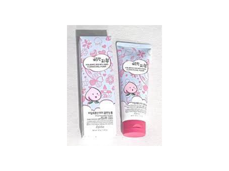 Esfolio Cleansing Foam Hyaluronic Acid, Peach, 5.29 oz/150 g