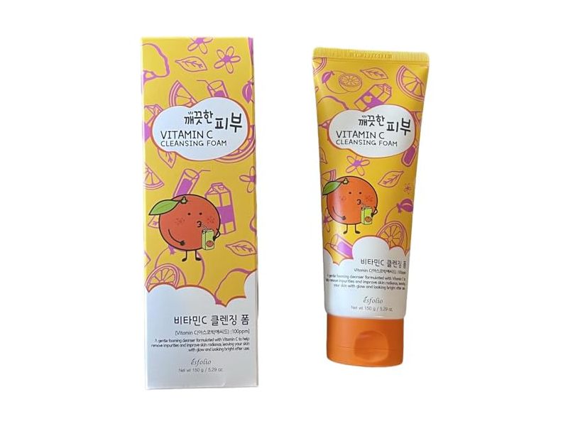 Esfolio Cleansing Foam, Vitamin C, 5.29 oz/150 g